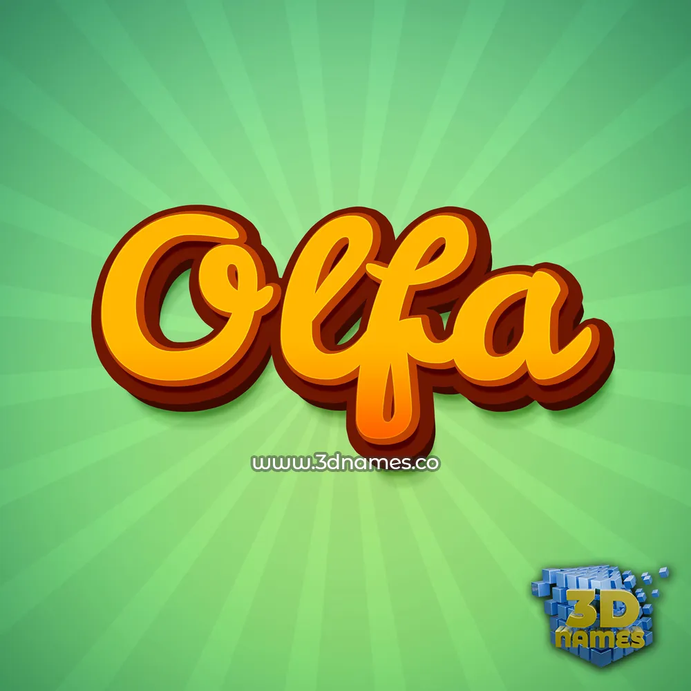 olfa in Green Rays style - 3D name wallpaper