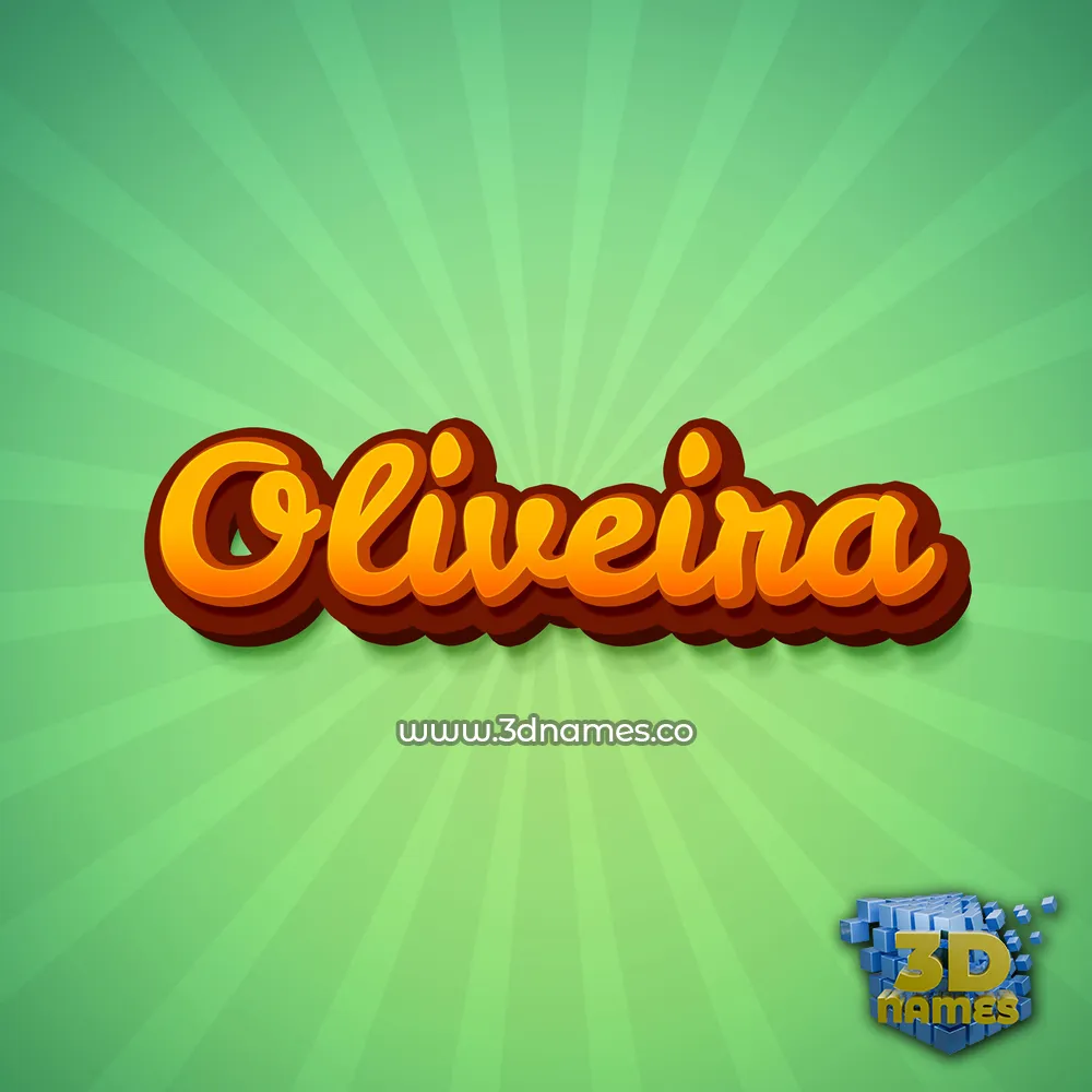 oliveira in Green Rays style - 3D name wallpaper