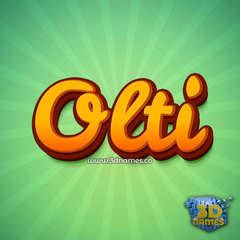 olti in Green Rays style - 3D name wallpaper
