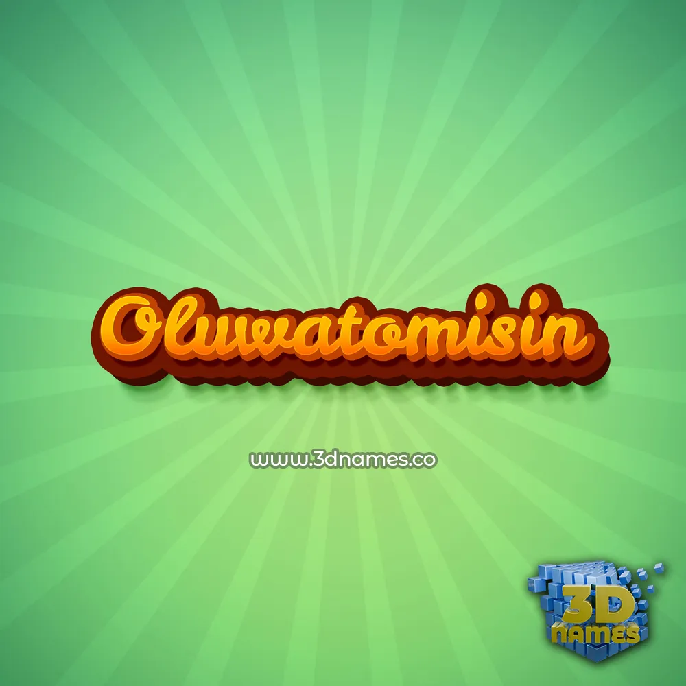 oluwatomisin in Green Rays style - 3D name wallpaper