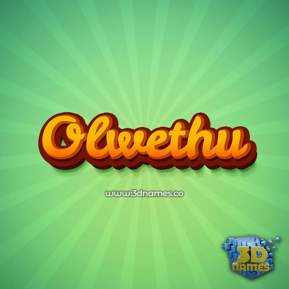 olwethu in Green Rays style - 3D name wallpaper
