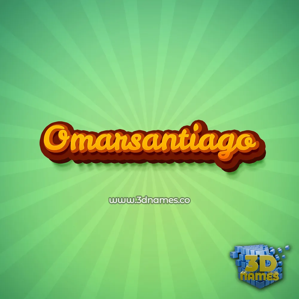 omarsantiago in Green Rays style - 3D name wallpaper