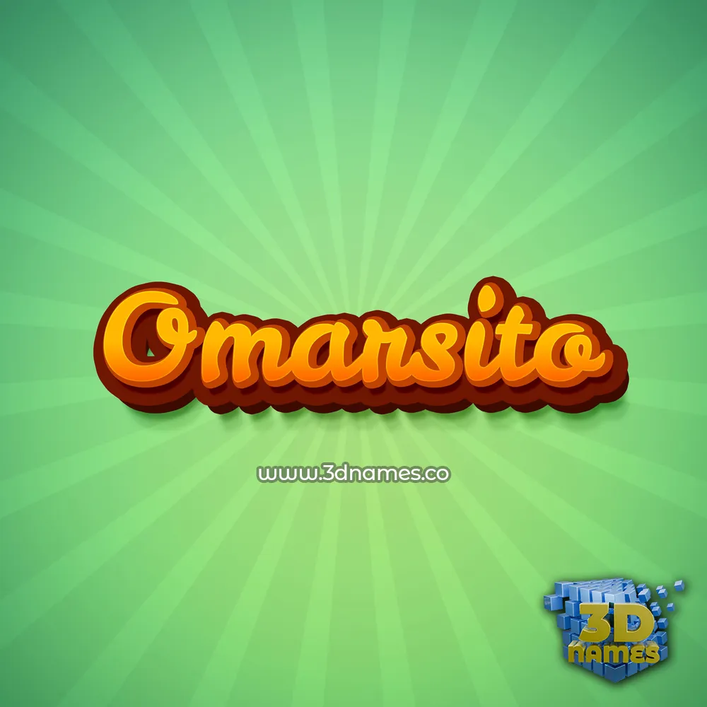 omarsito in Green Rays style - 3D name wallpaper
