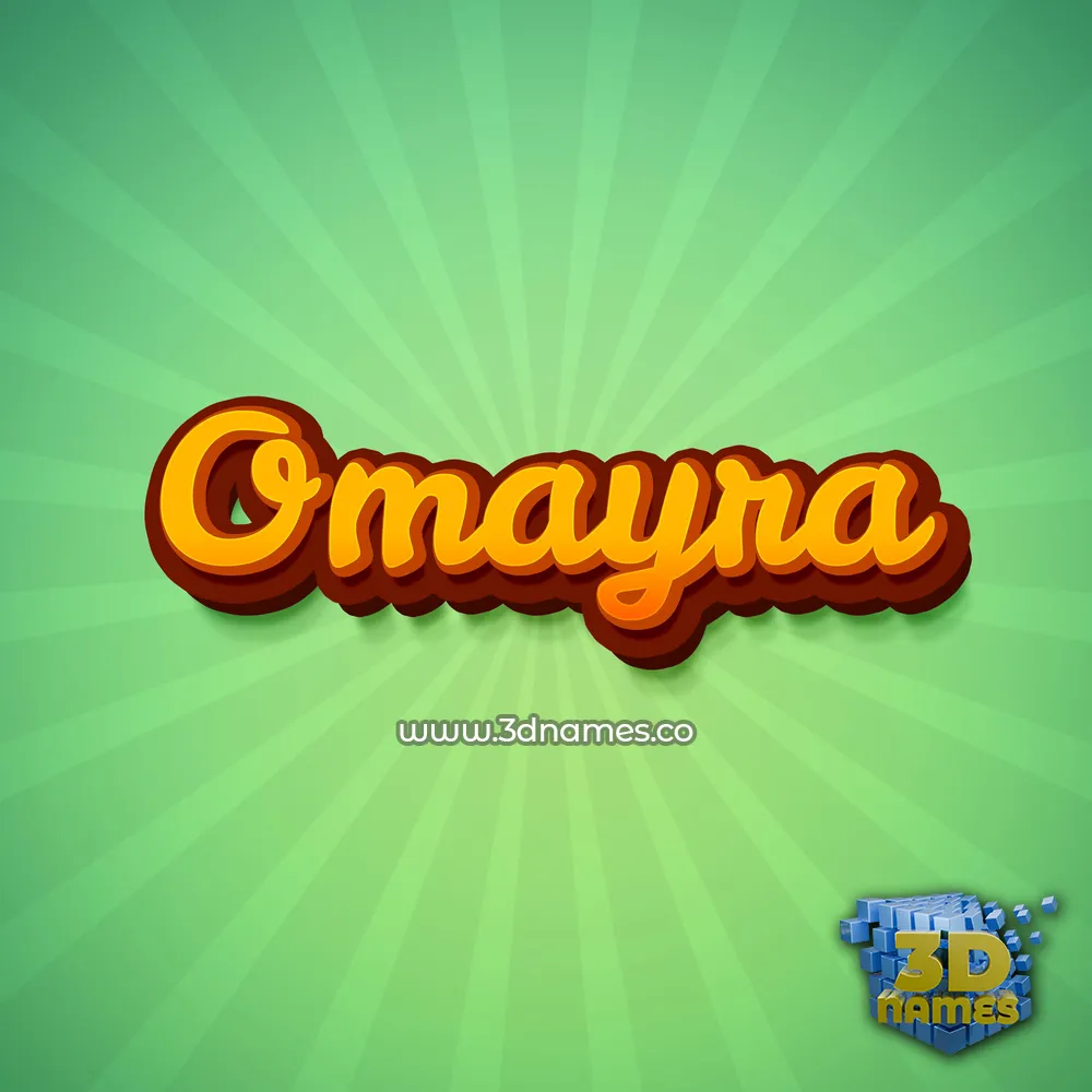 omayra in Green Rays style - 3D name wallpaper