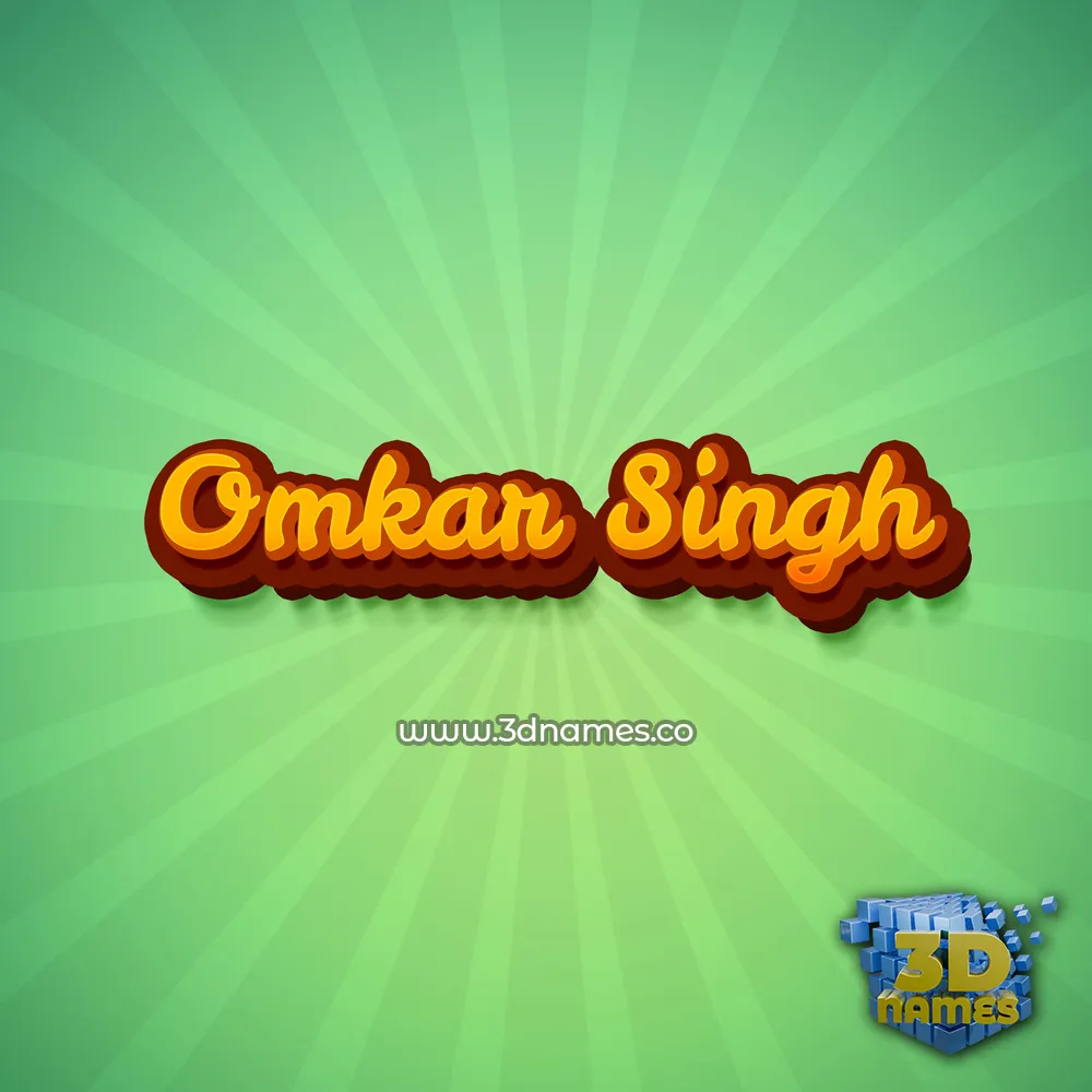 omkar singh in Green Rays style - 3D name wallpaper