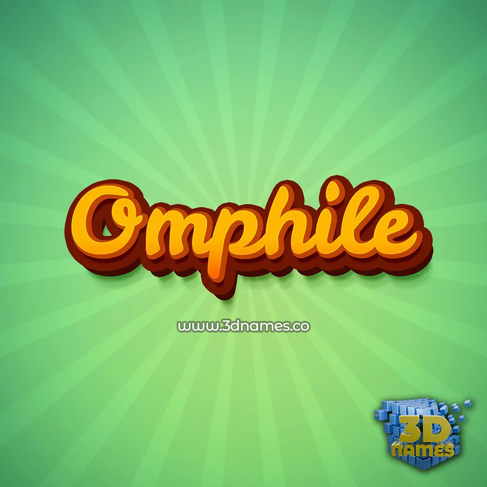 omphile in Green Rays style - 3D name wallpaper