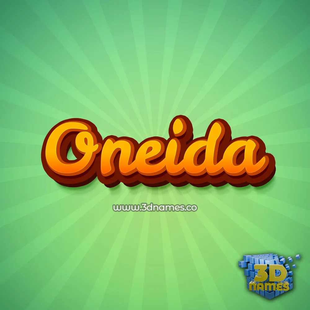 oneida in Green Rays style - 3D name wallpaper