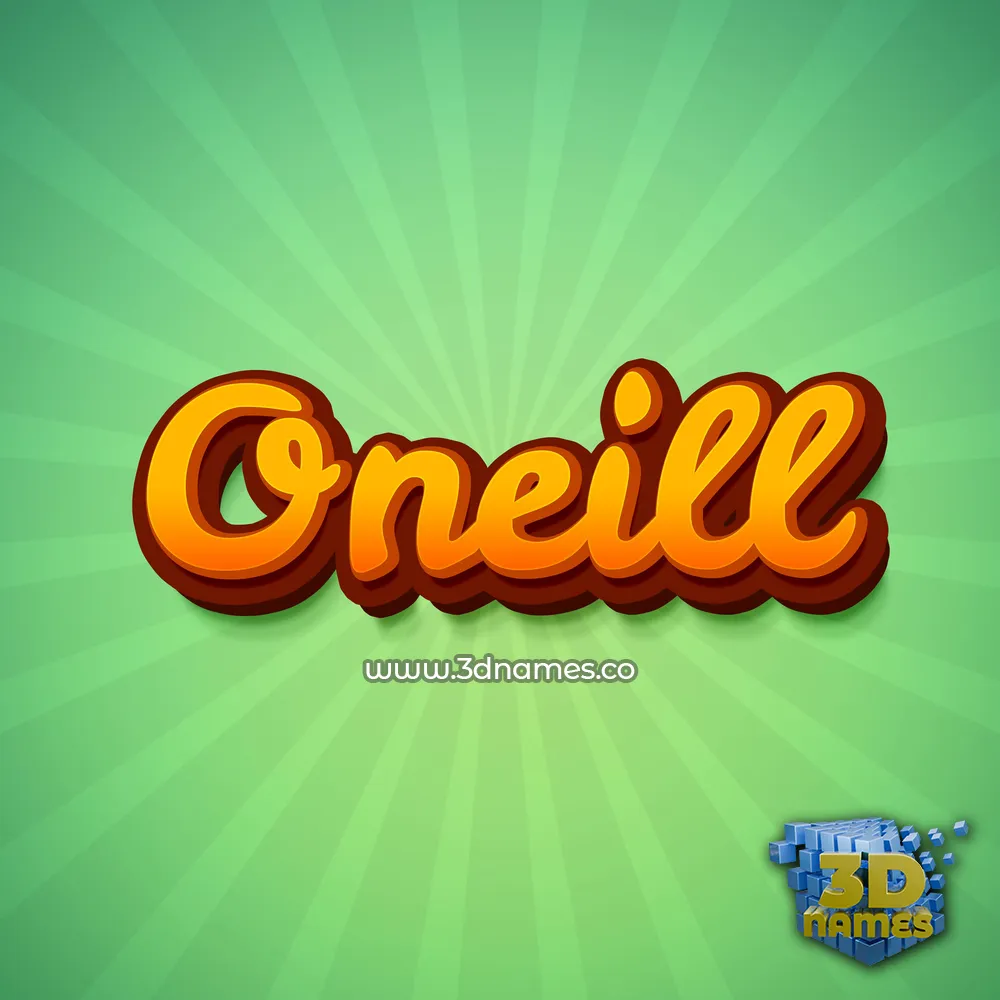 oneill in Green Rays style - 3D name wallpaper