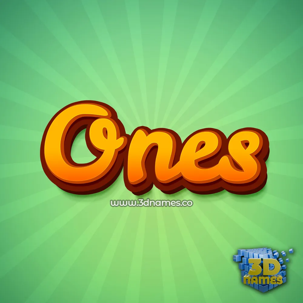 ones in Green Rays style - 3D name wallpaper