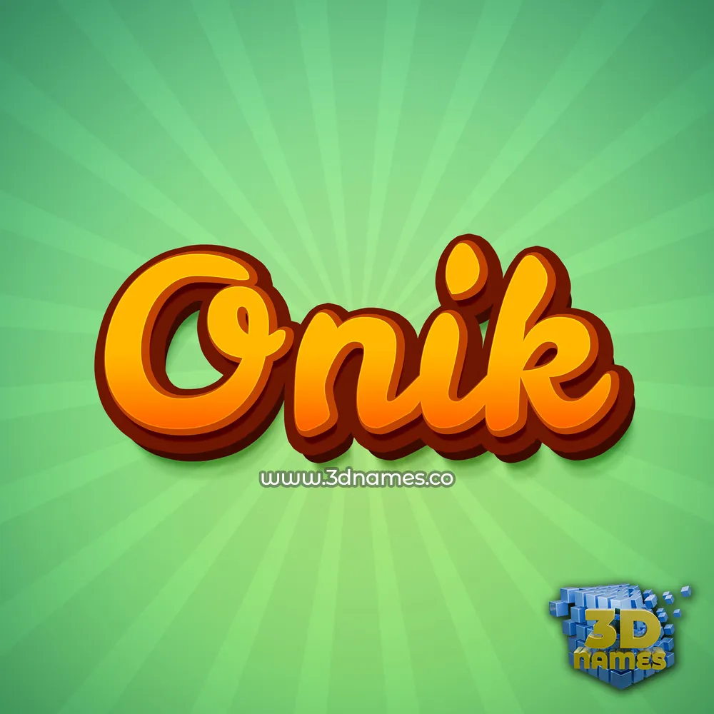 onik in Green Rays style - 3D name wallpaper