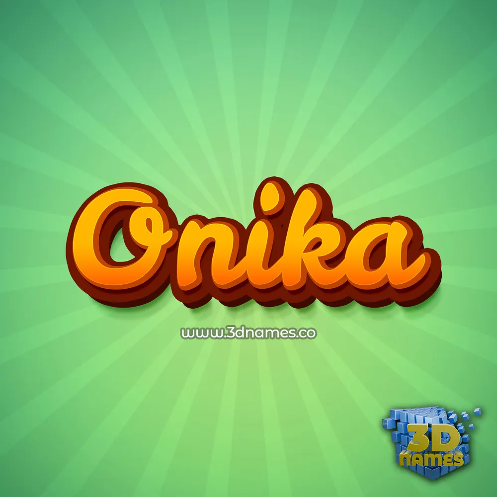 onika in Green Rays style - 3D name wallpaper