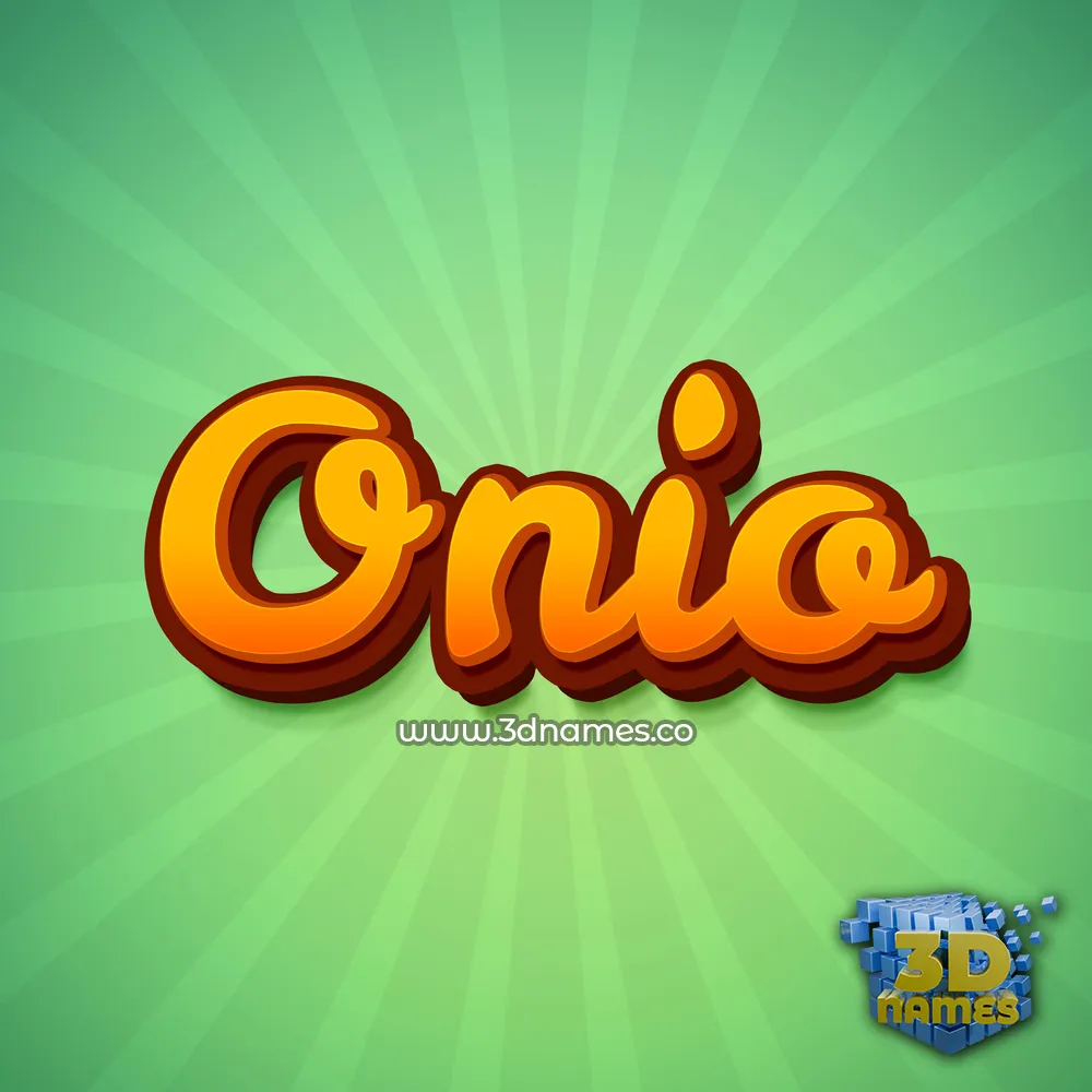 onio in Green Rays style - 3D name wallpaper