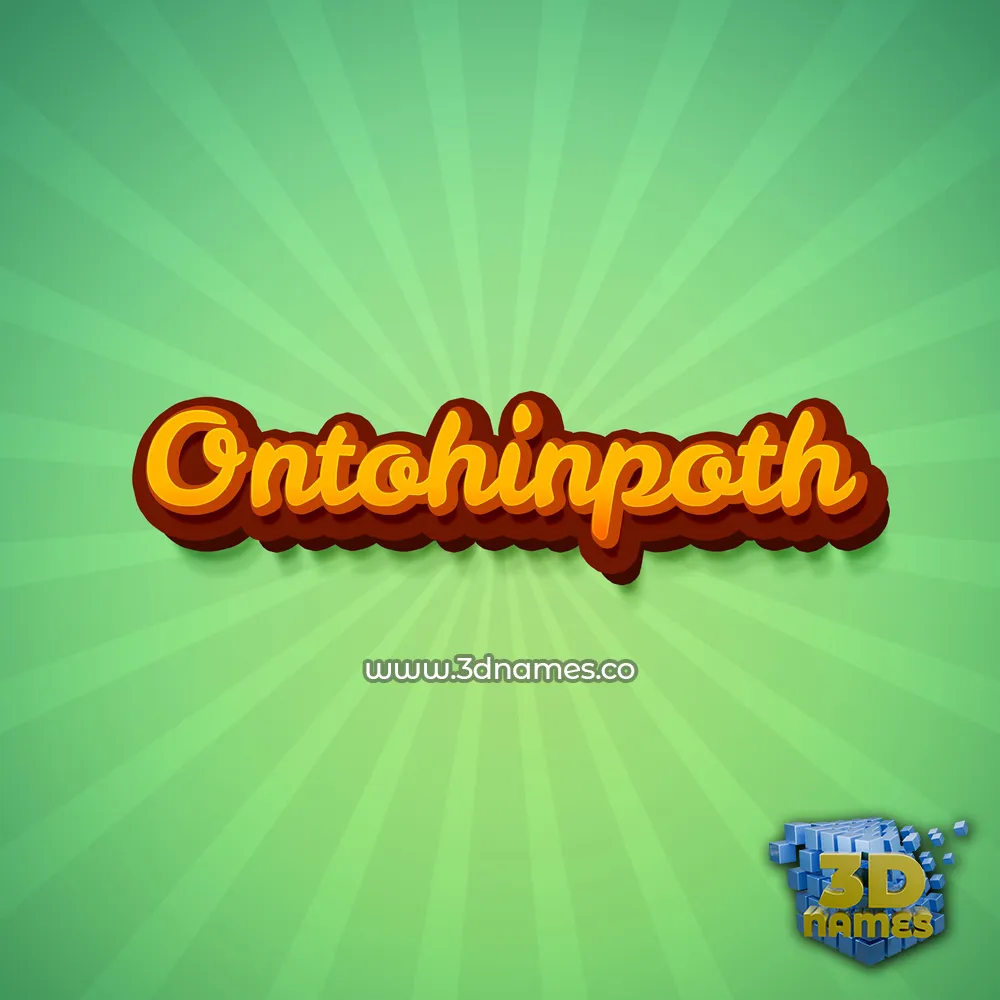 ontohinpoth in Green Rays style - 3D name wallpaper