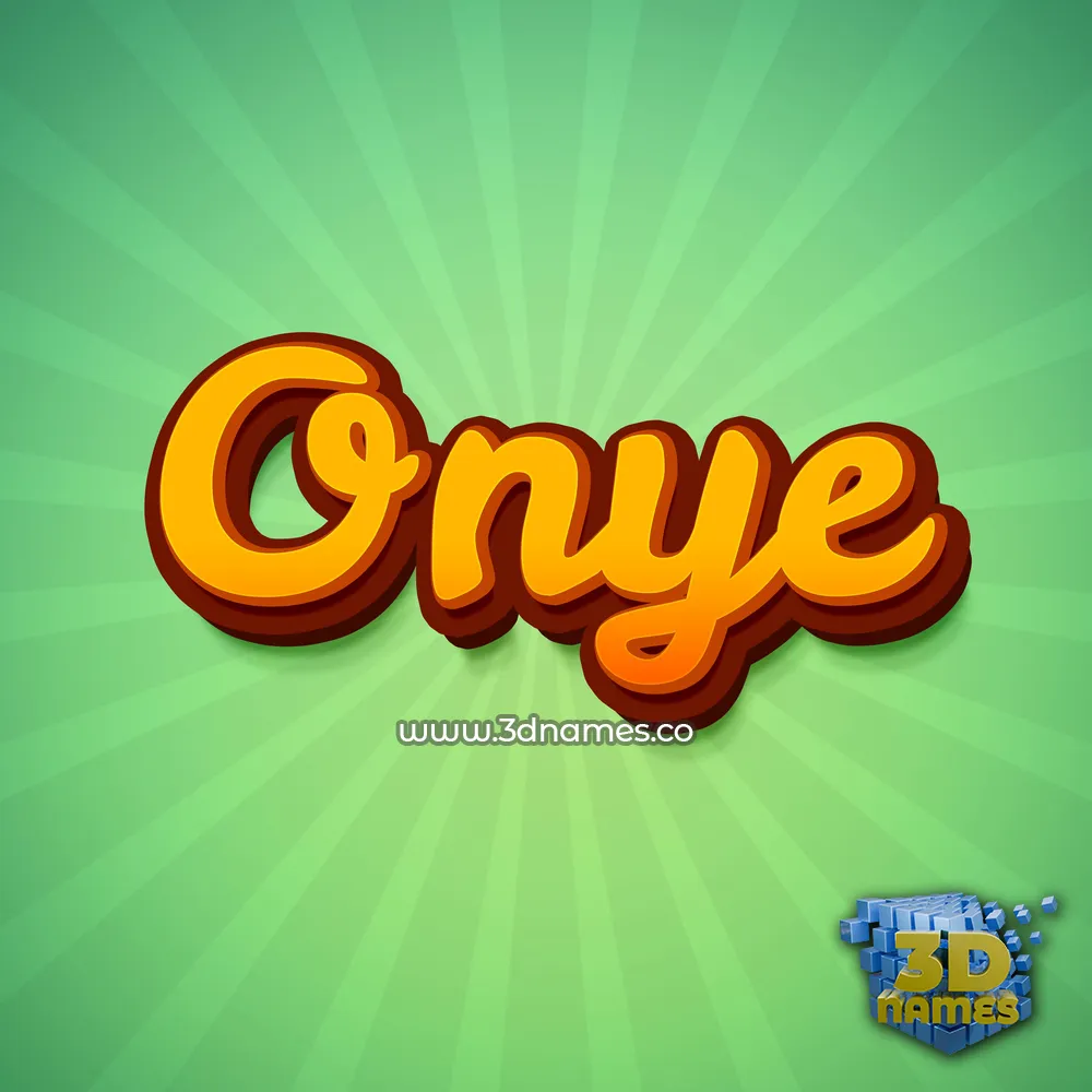 onye in Green Rays style - 3D name wallpaper