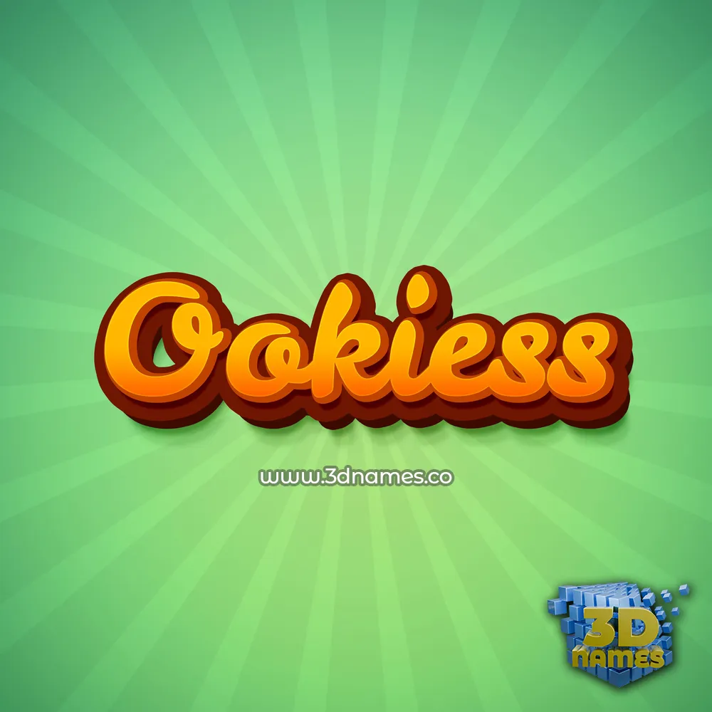 ookiess in Green Rays style - 3D name wallpaper