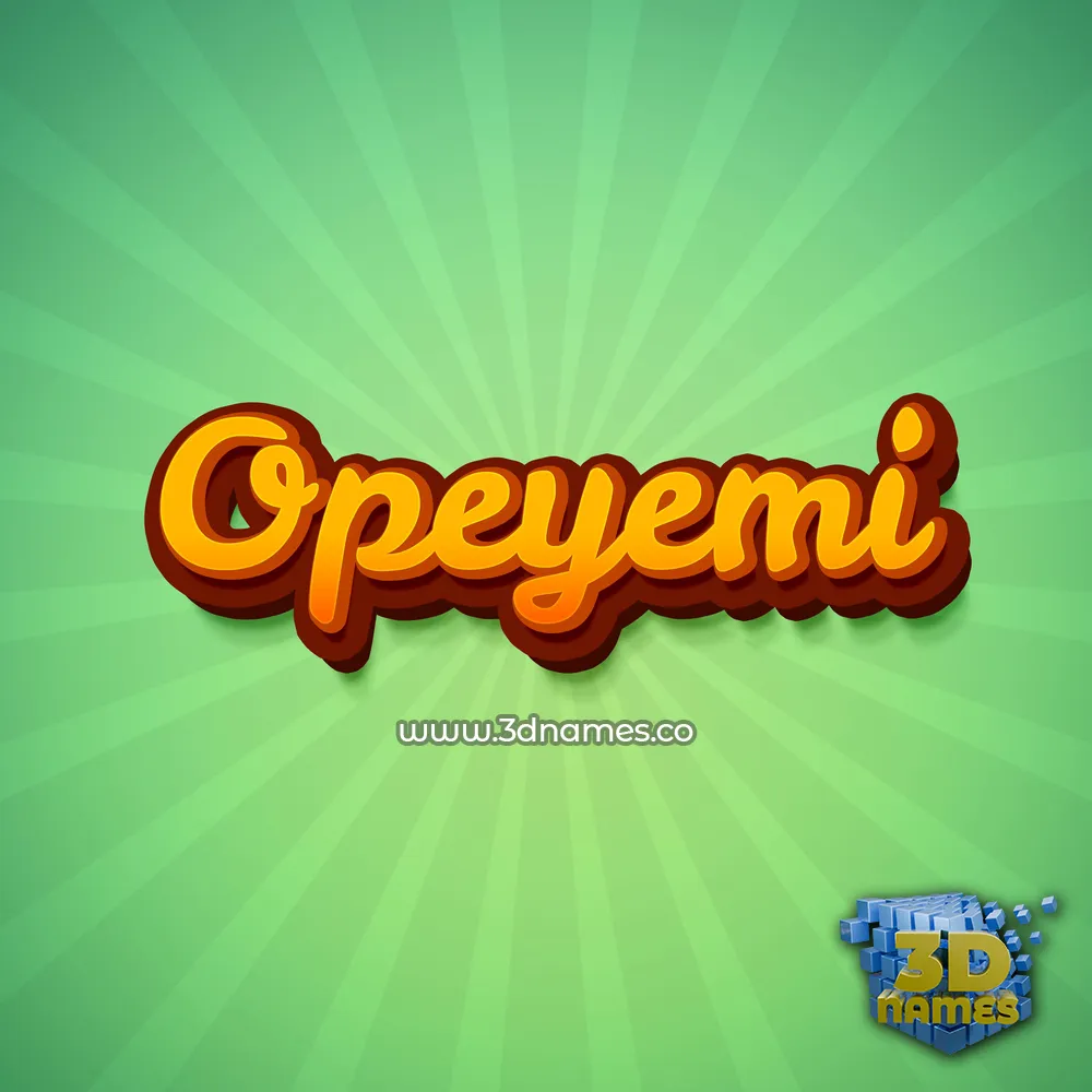 opeyemi in Green Rays style - 3D name wallpaper