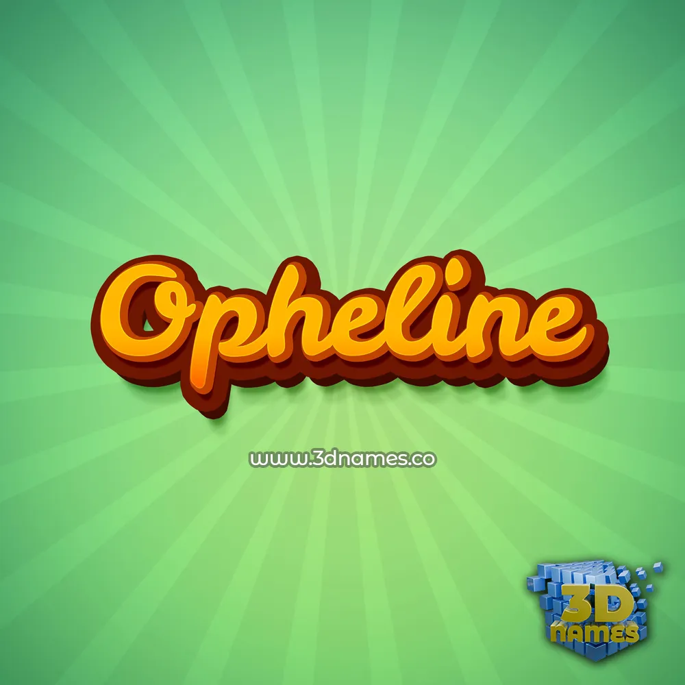 opheline in Green Rays style - 3D name wallpaper