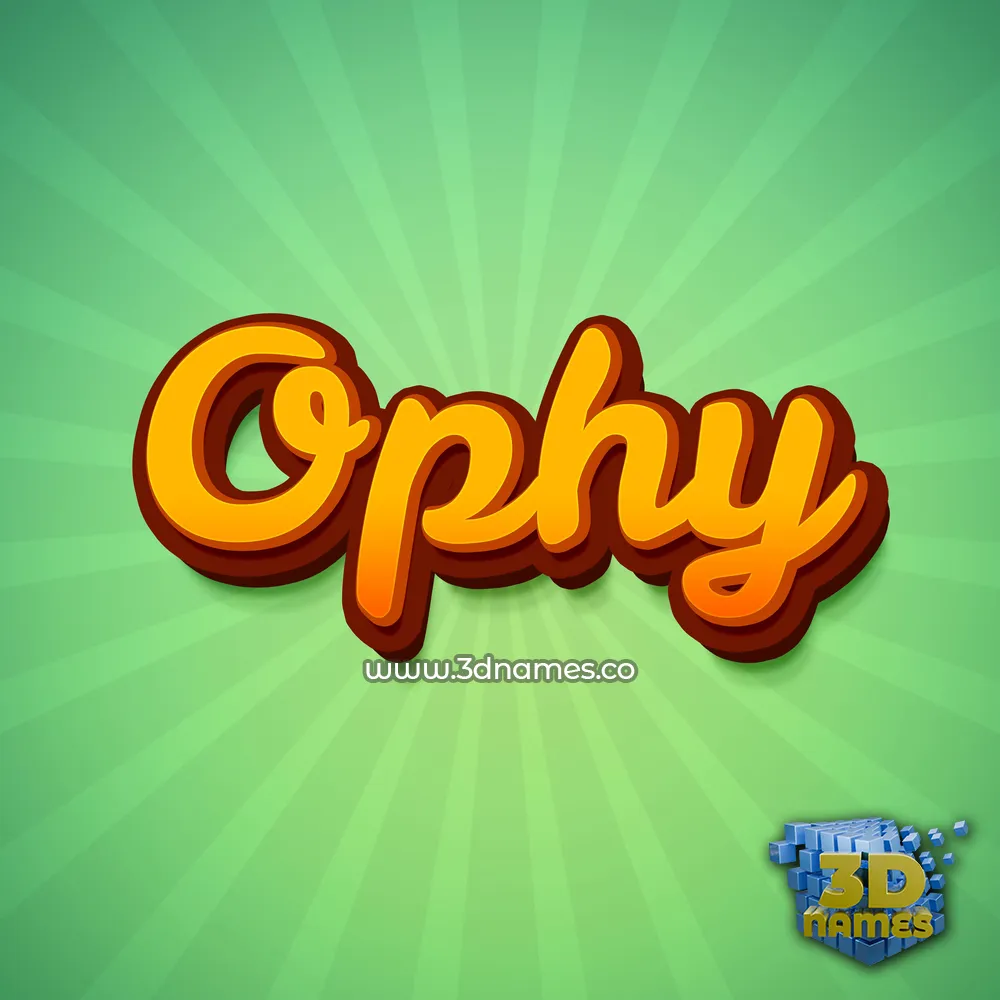 ophy in Green Rays style - 3D name wallpaper