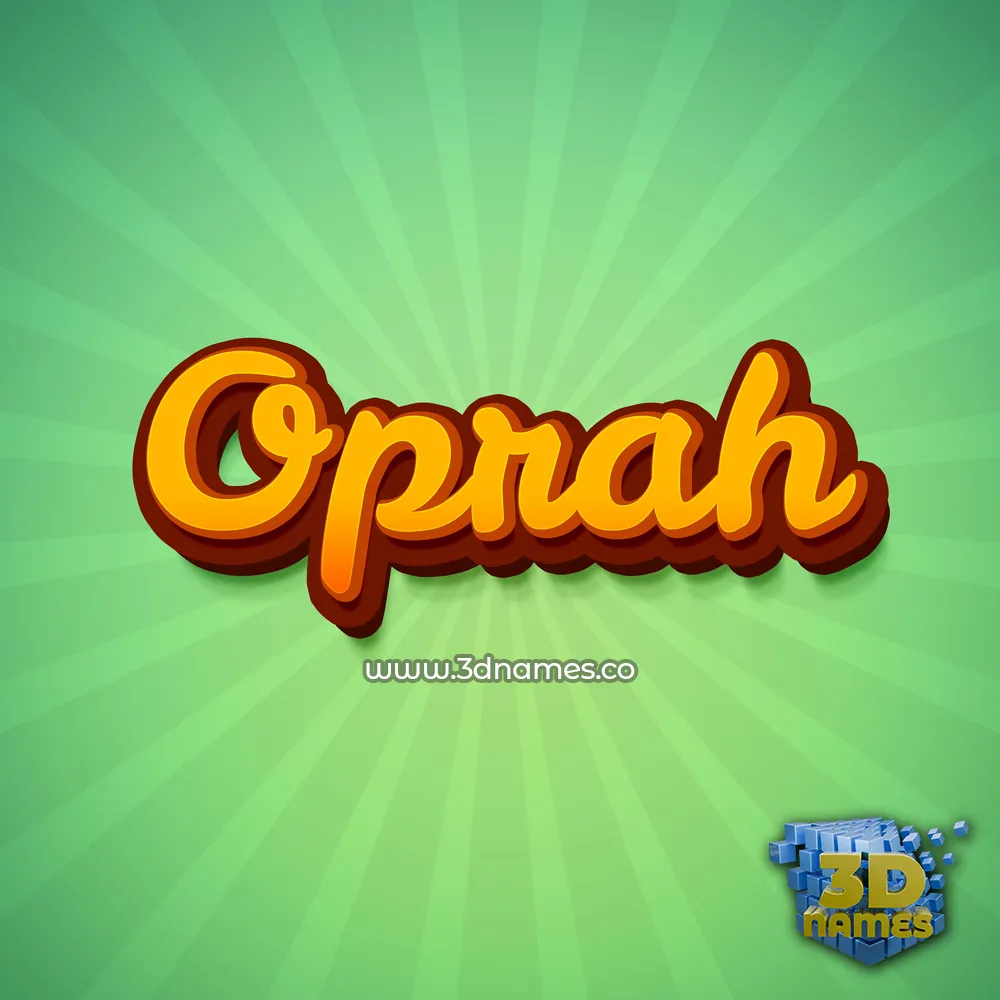 oprah in Green Rays style - 3D name wallpaper