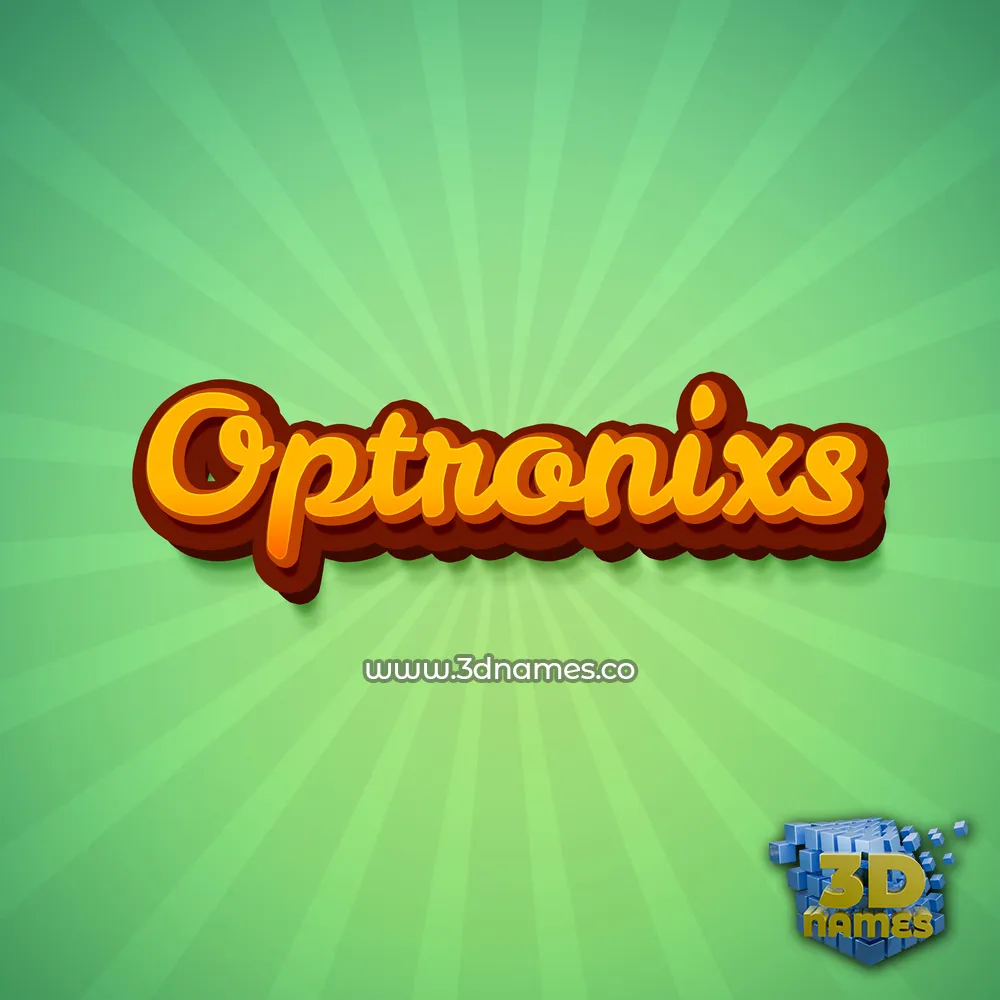 optronixs in Green Rays style - 3D name wallpaper