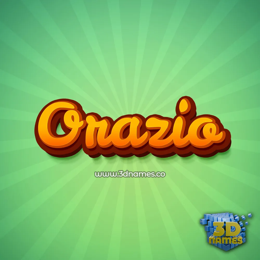 orazio in Green Rays style - 3D name wallpaper