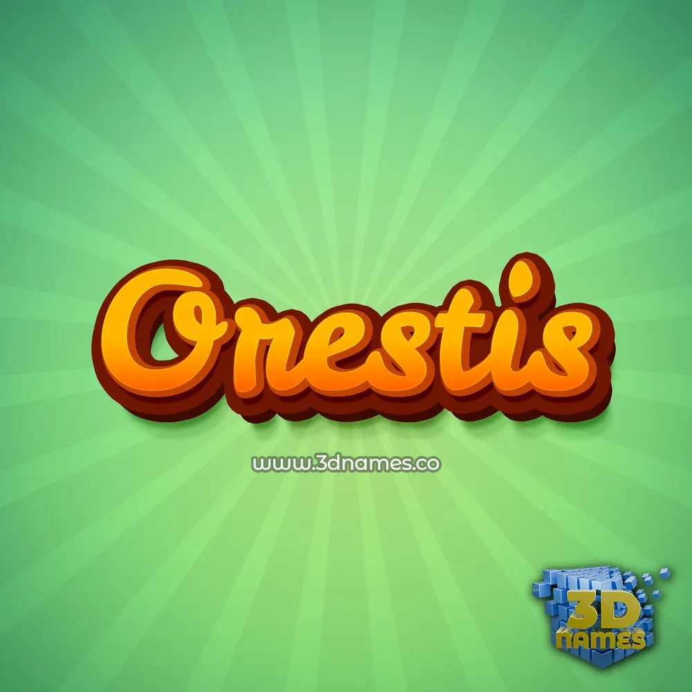 orestis in Green Rays style - 3D name wallpaper