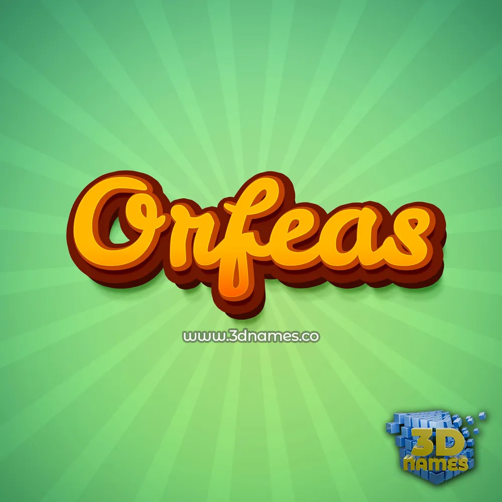 orfeas in Green Rays style - 3D name wallpaper