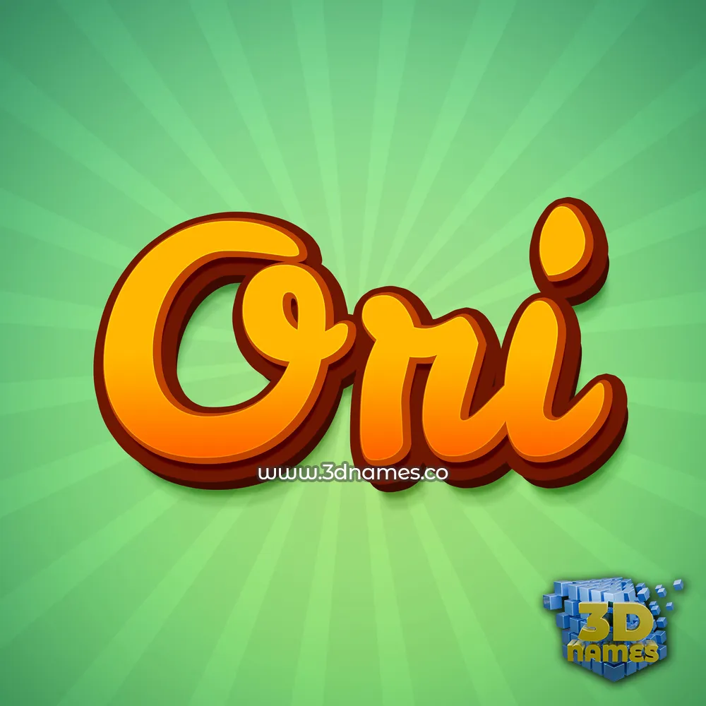 ori in Green Rays style - 3D name wallpaper