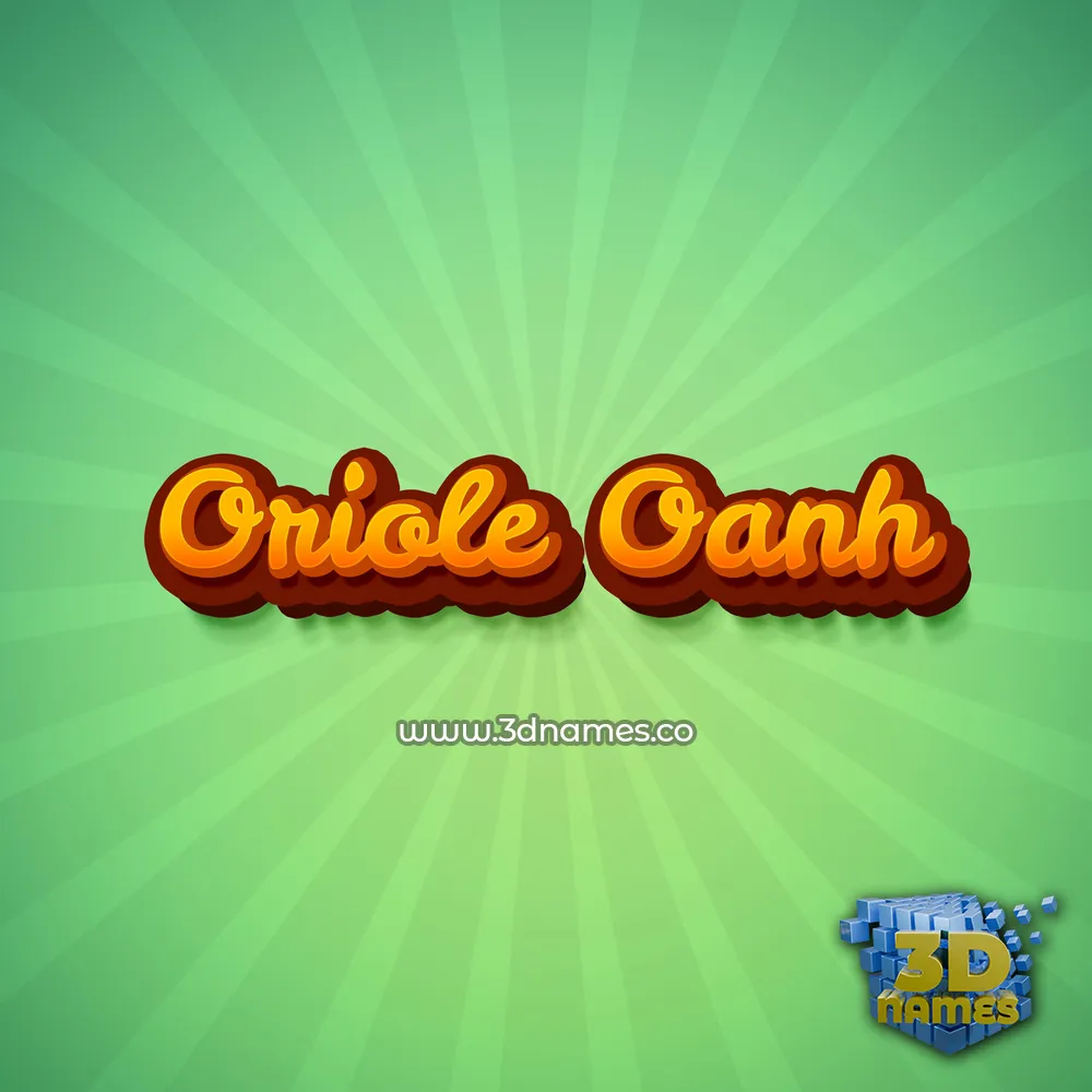 oriole oanh in Green Rays style - 3D name wallpaper