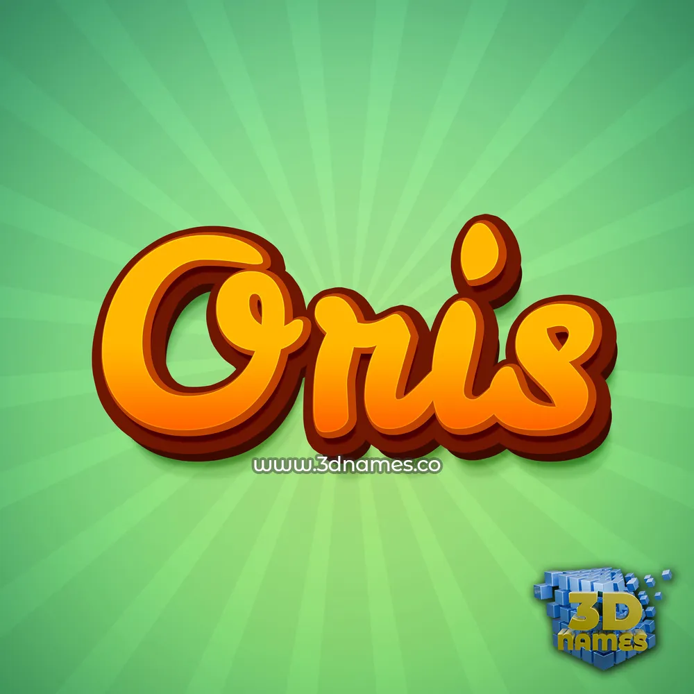 oris in Green Rays style - 3D name wallpaper