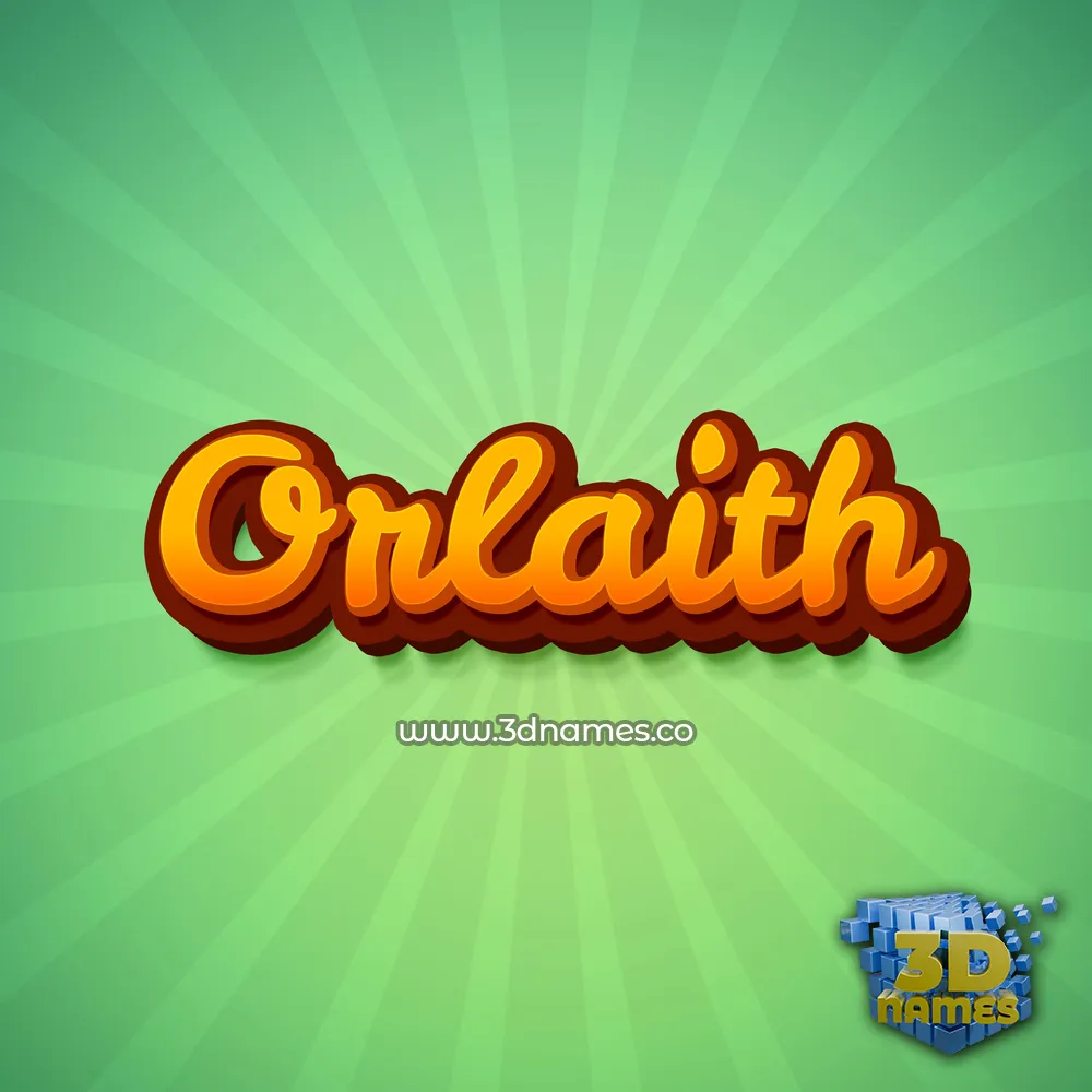 orlaith in Green Rays style - 3D name wallpaper