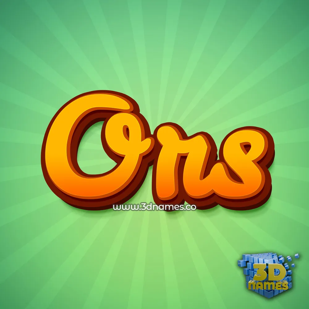 ors in Green Rays style - 3D name wallpaper