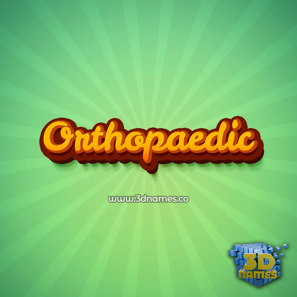 orthopaedic in Green Rays style - 3D name wallpaper