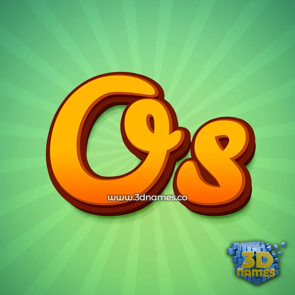 os in Green Rays style - 3D name wallpaper