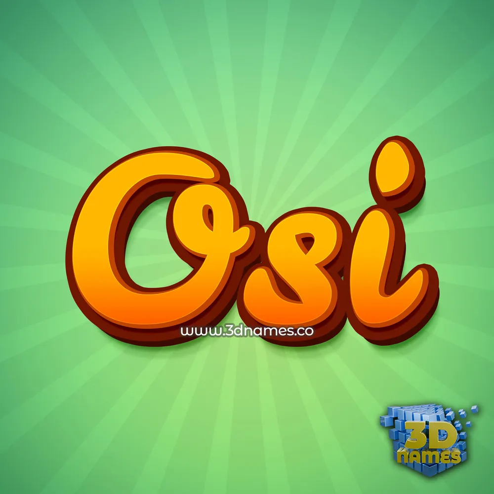 osi in Green Rays style - 3D name wallpaper
