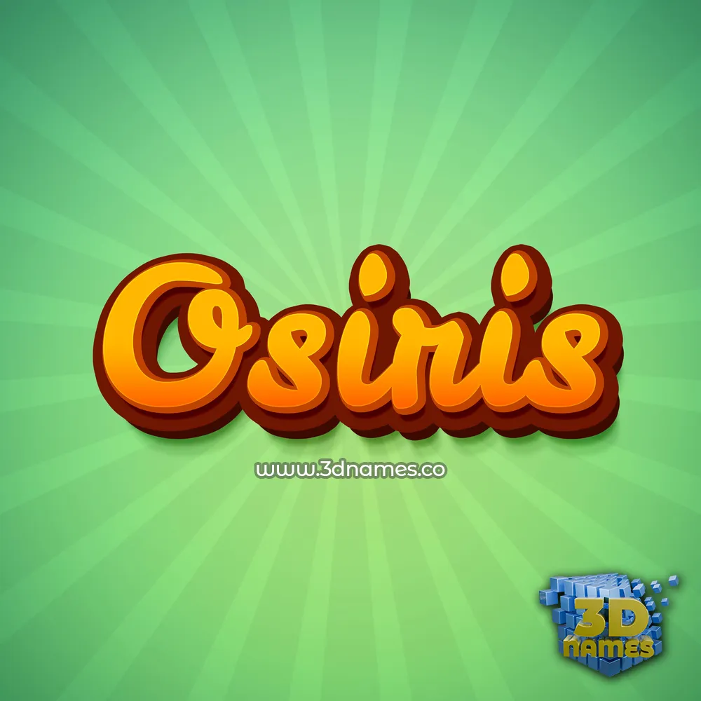 osiris in Green Rays style - 3D name wallpaper