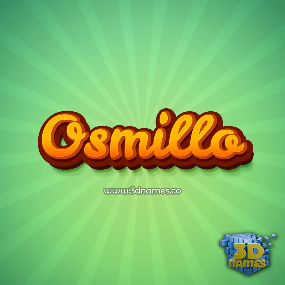 osmillo in Green Rays style - 3D name wallpaper