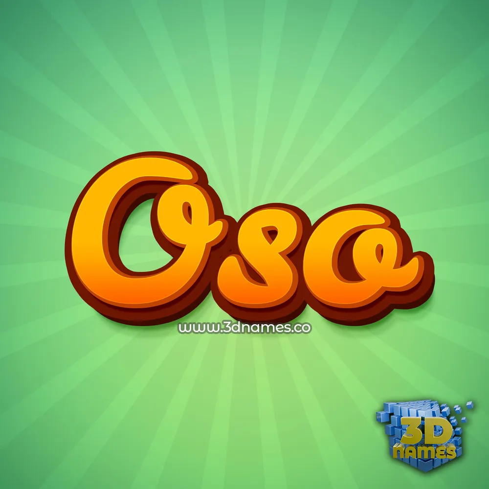 oso in Green Rays style - 3D name wallpaper