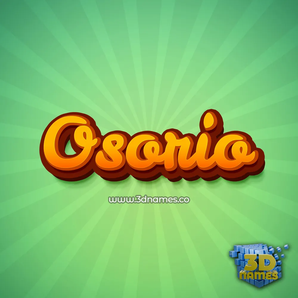 osorio in Green Rays style - 3D name wallpaper