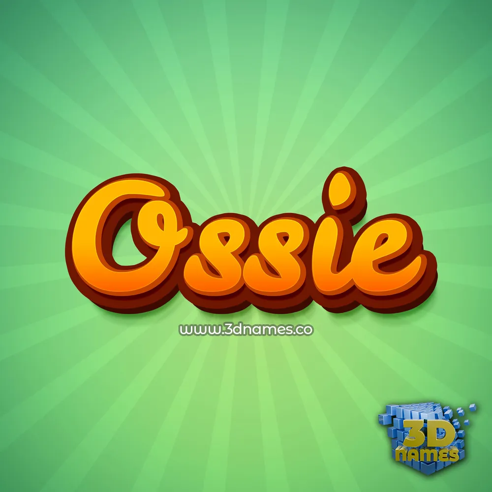 ossie in Green Rays style - 3D name wallpaper