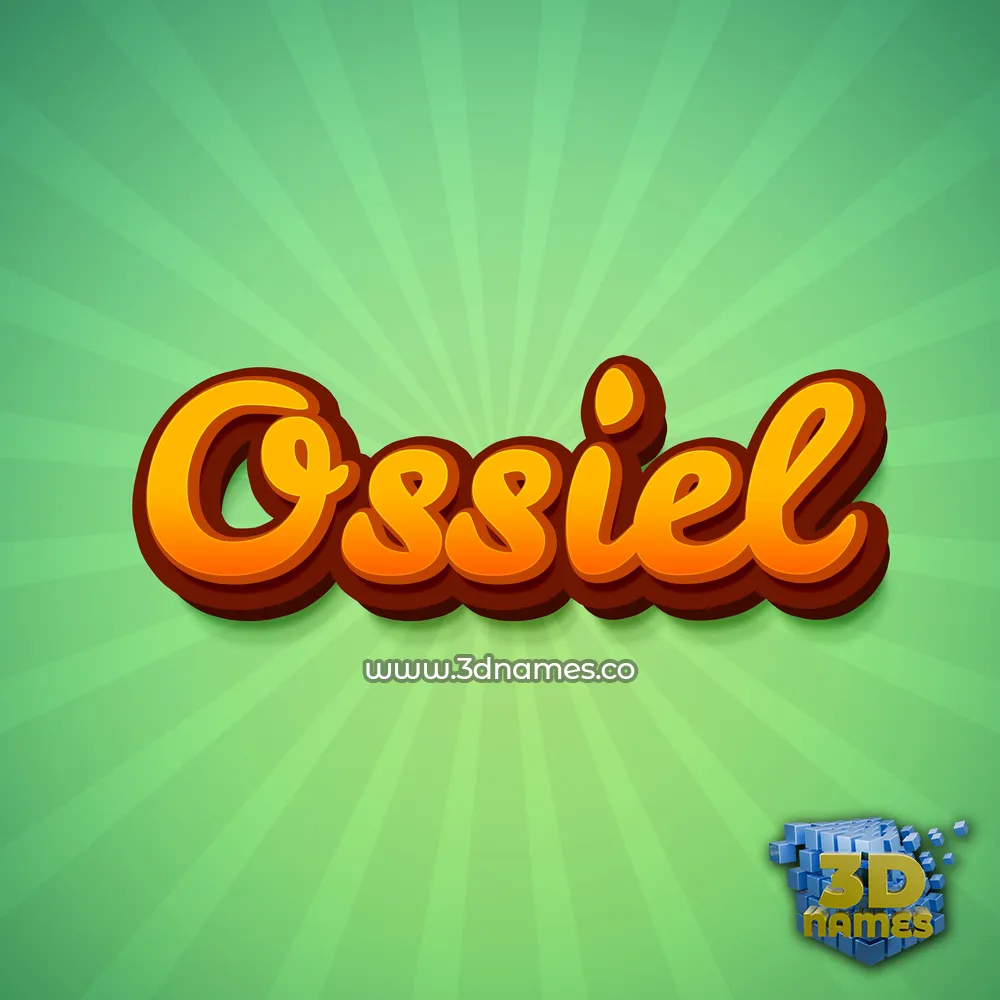 ossiel in Green Rays style - 3D name wallpaper