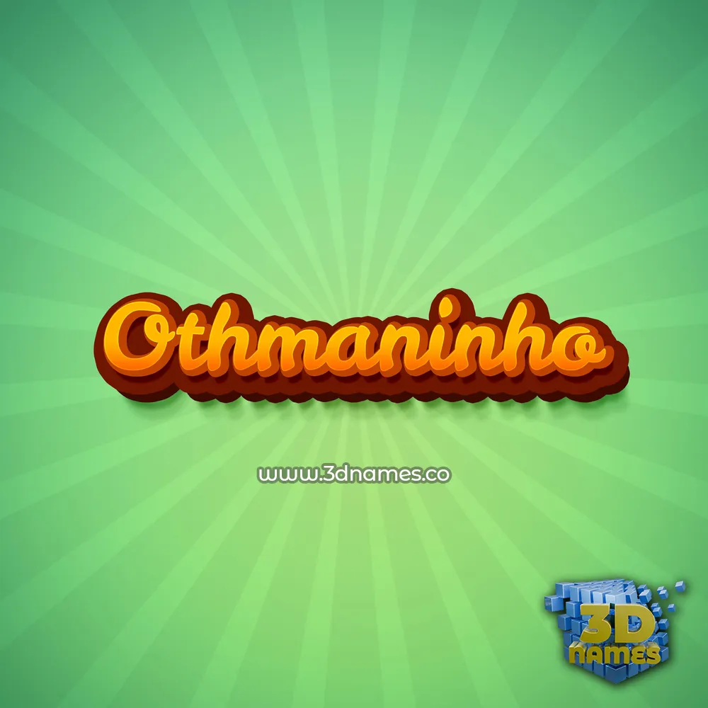 othmaninho in Green Rays style - 3D name wallpaper