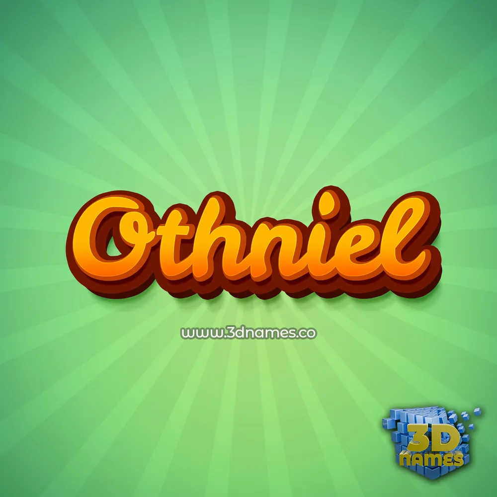othniel in Green Rays style - 3D name wallpaper