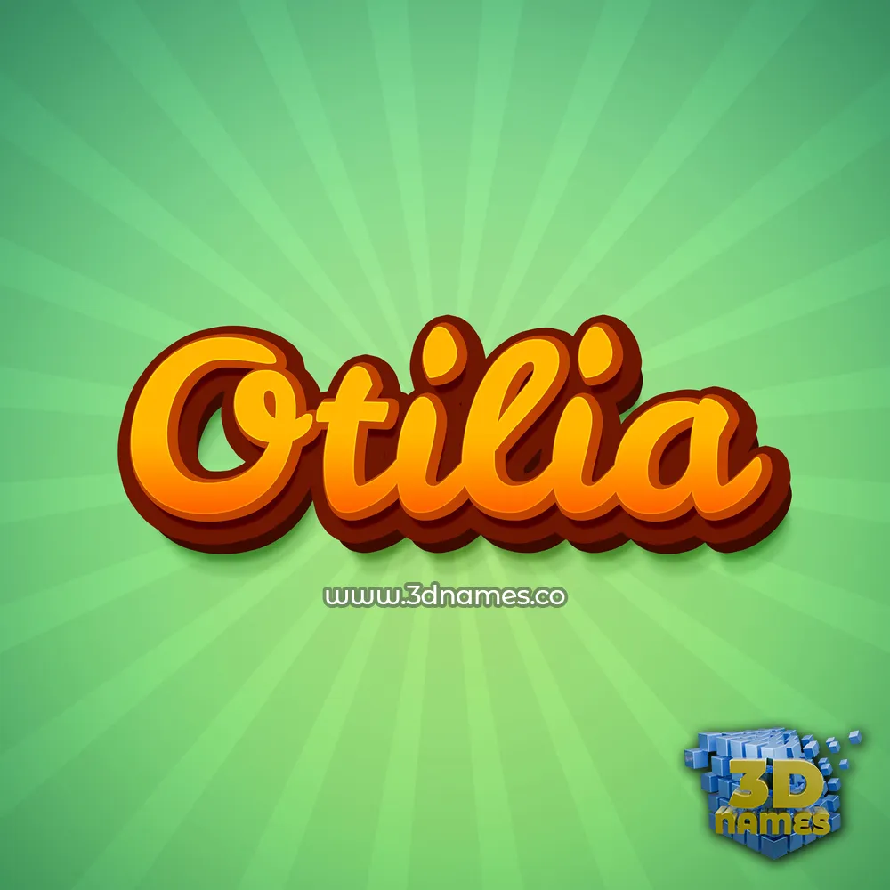 otilia in Green Rays style - 3D name wallpaper