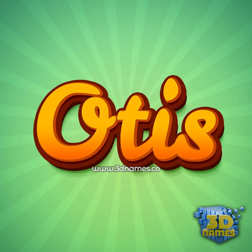 otis in Green Rays style - 3D name wallpaper