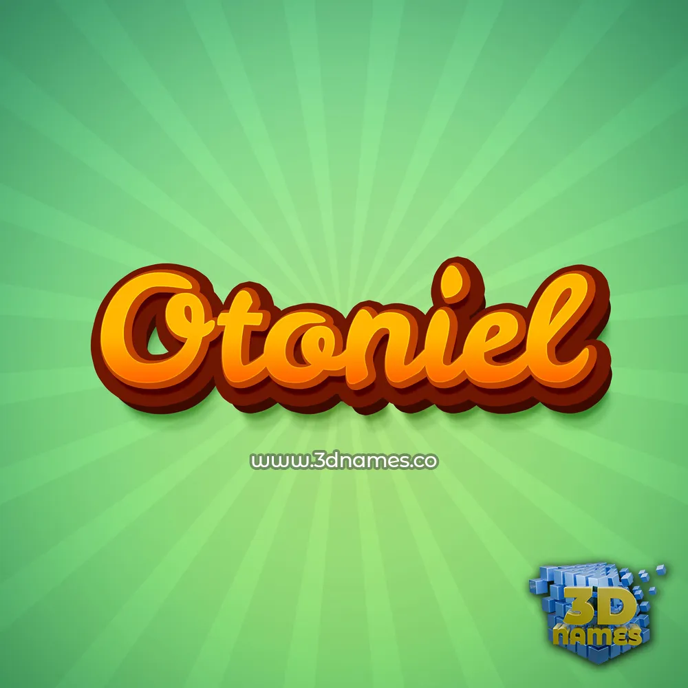 otoniel in Green Rays style - 3D name wallpaper