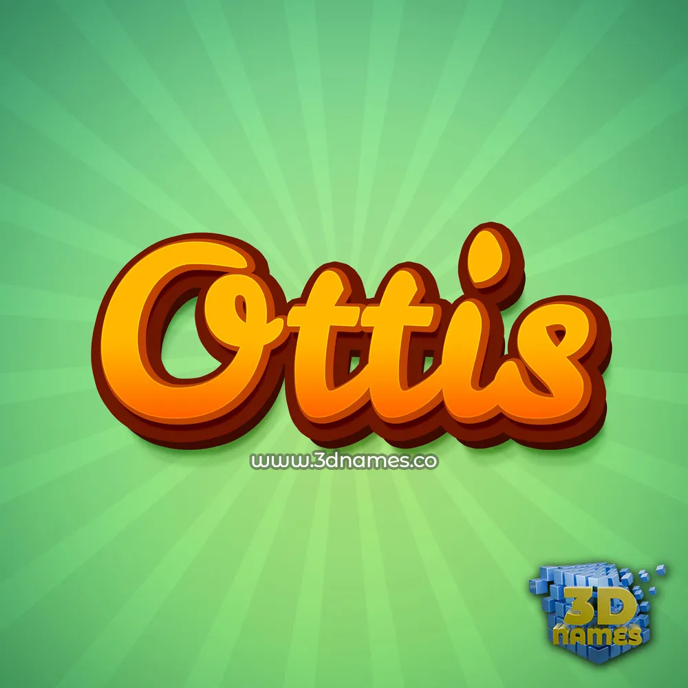 ottis in Green Rays style - 3D name wallpaper