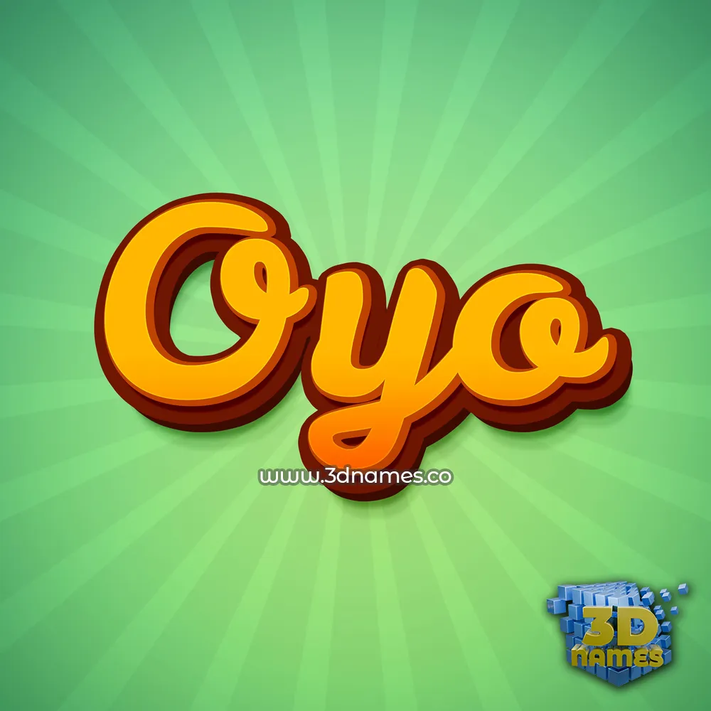 oyo in Green Rays style - 3D name wallpaper
