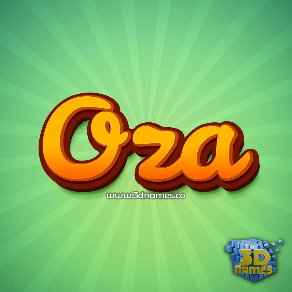 oza in Green Rays style - 3D name wallpaper