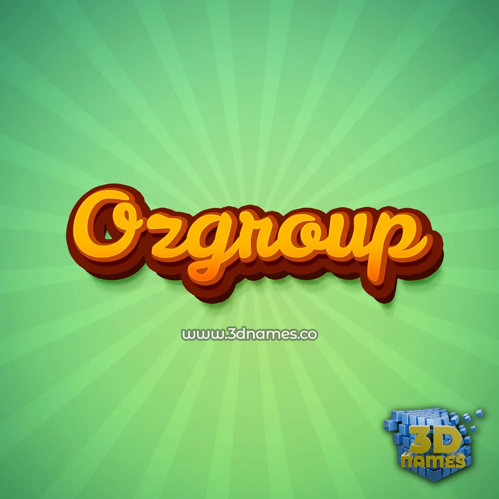 ozgroup in Green Rays style - 3D name wallpaper